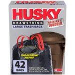 HUSKY BLACK TRASH BAGS